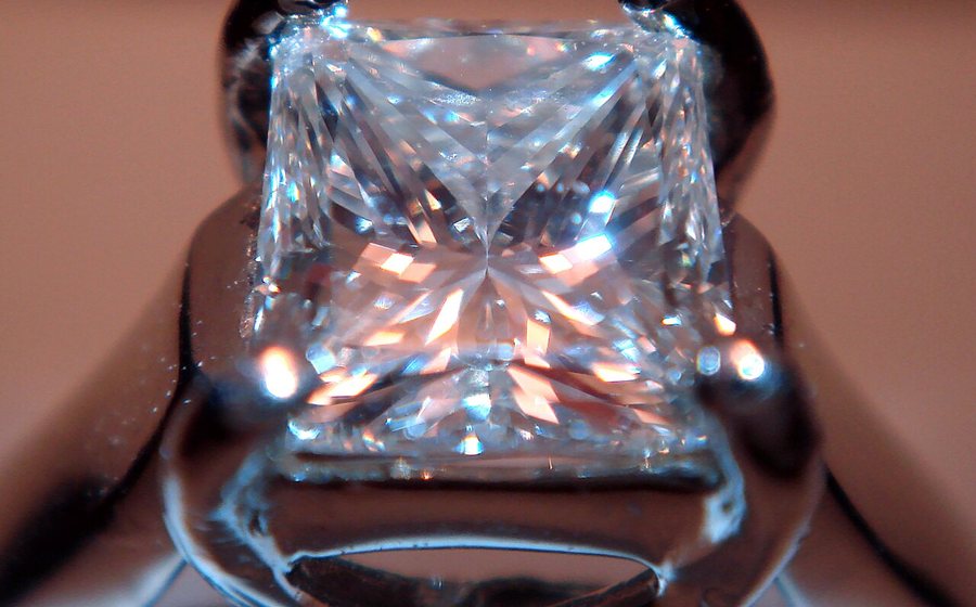 Cut diamond macro close-up (representative photo)