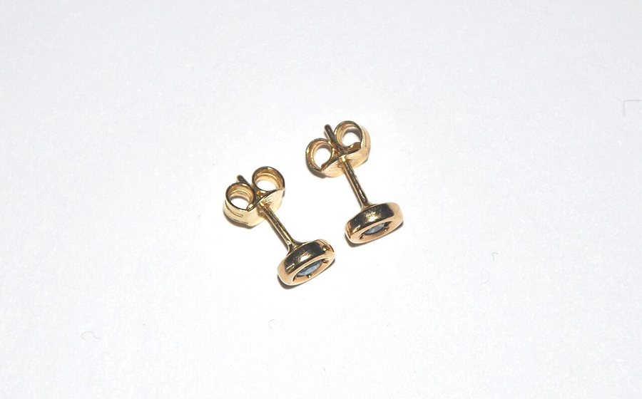 Pair of stud earrings on white (representative photo)